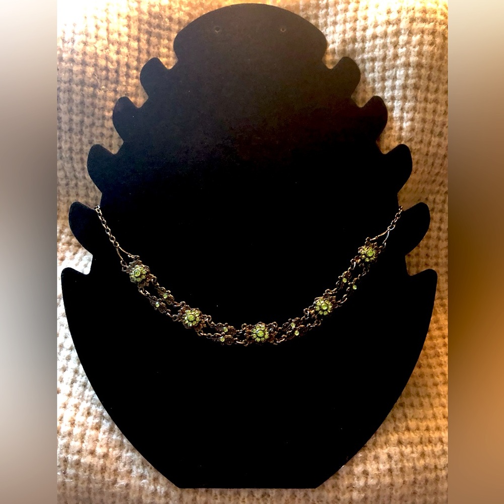 Elegant Green Crystal Necklace